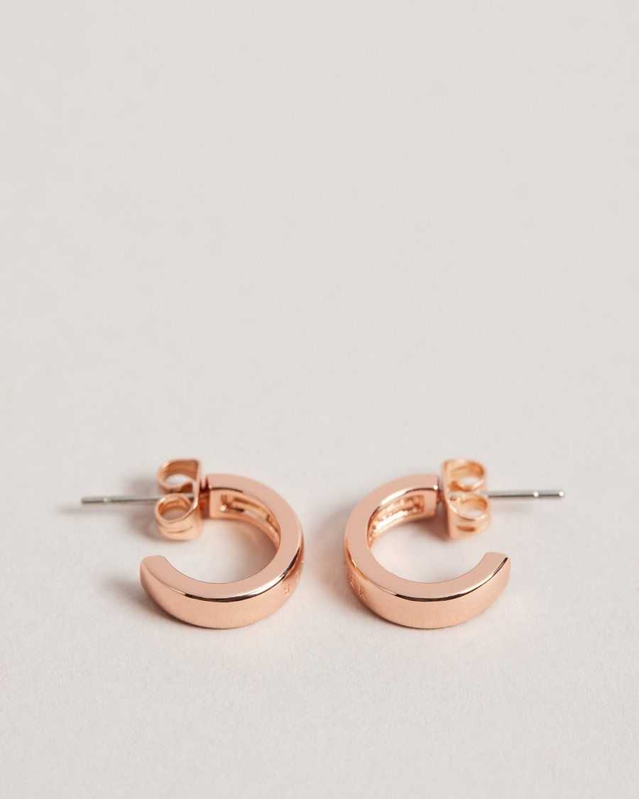 Ted Baker Helanna Small Hoop Earrings Rose Gold Colour | 37814-BHFC