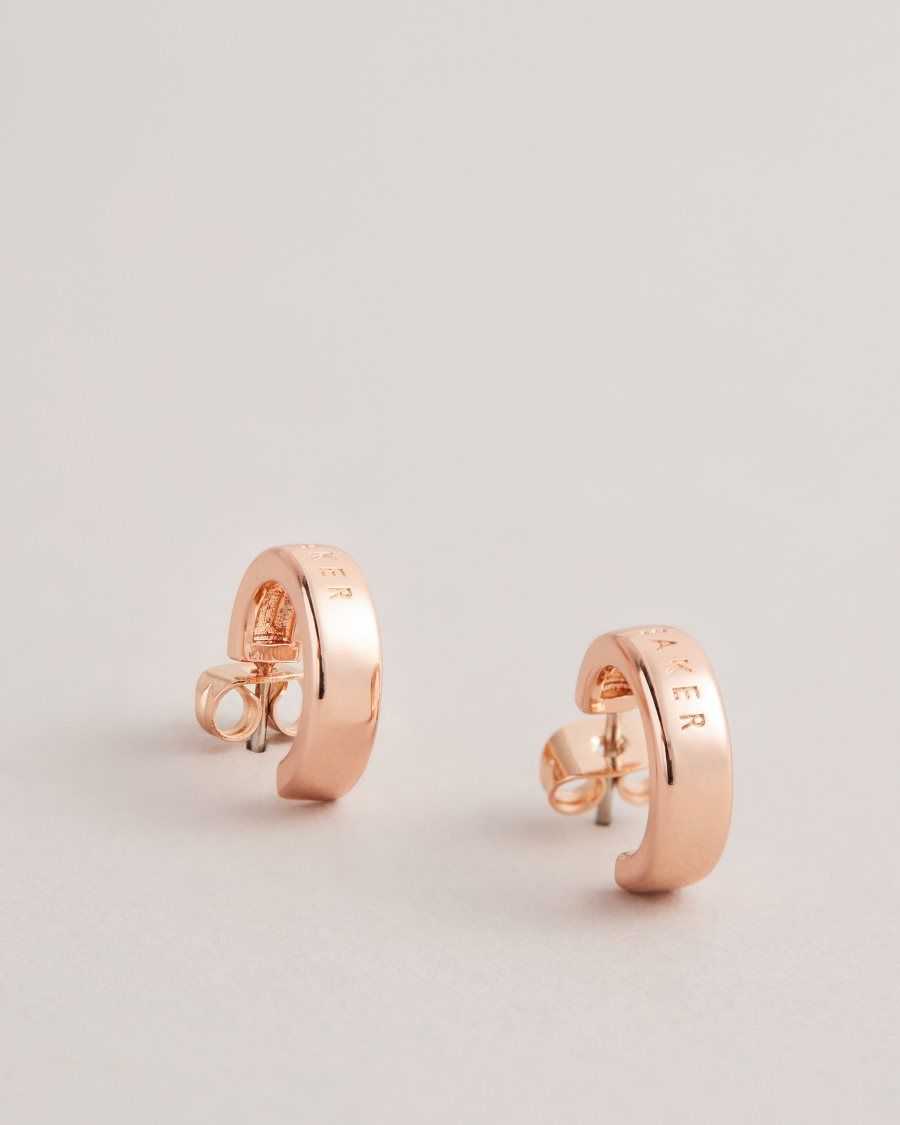 Ted Baker Helanna Small Hoop Earrings Rose Gold Colour | 37814-BHFC