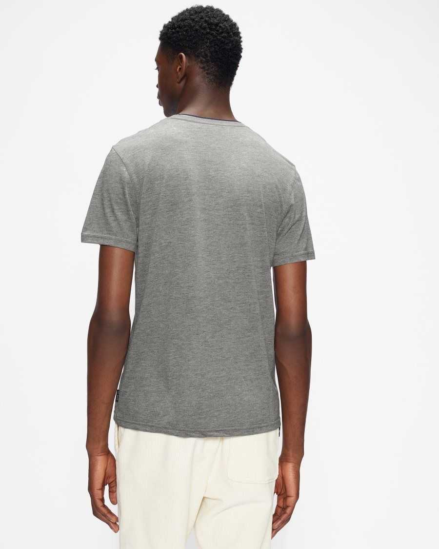 Ted Baker Helpa Short Sleeve T Shirt Grey-Marl | 21908-OUAI