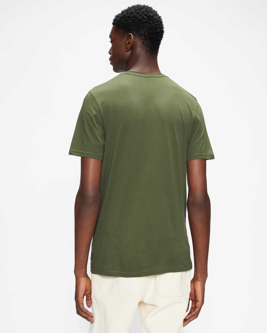 Ted Baker Helpa Short Sleeve T Shirt Khaki | 27643-VMNU