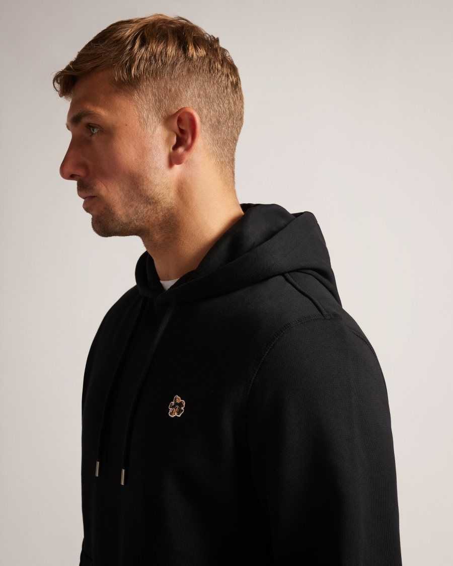 Ted Baker Hendon Hooded Sweatshirt Black | 91305-VXPY