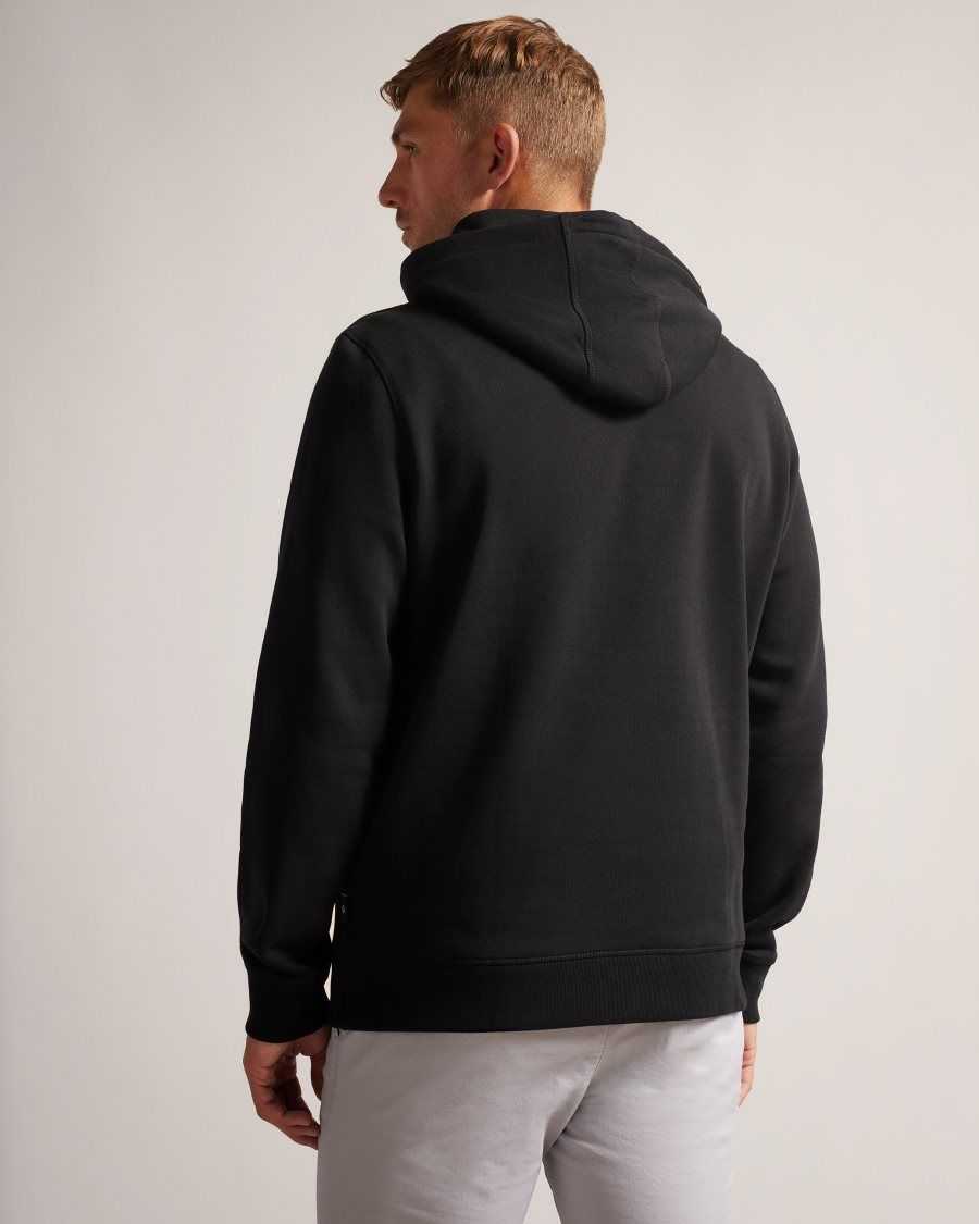 Ted Baker Hendon Hooded Sweatshirt Black | 91305-VXPY