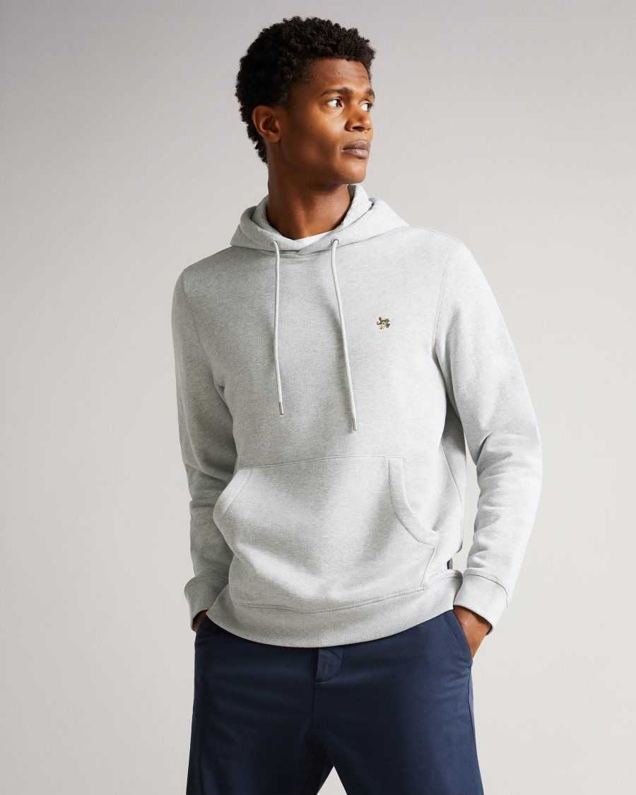 Ted Baker Hendon Hooded Sweatshirt Light Grey | 86742-UAJH