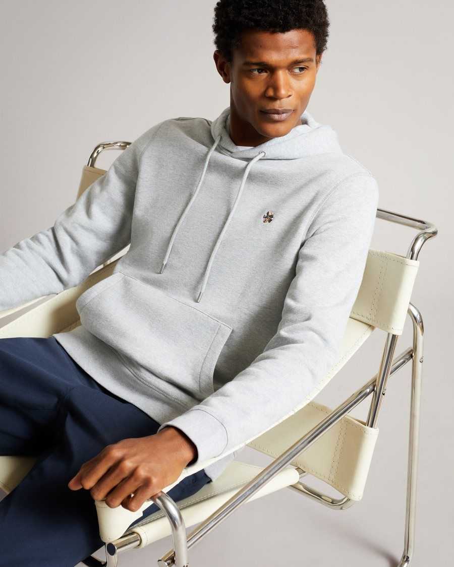 Ted Baker Hendon Hooded Sweatshirt Light Grey | 86742-UAJH