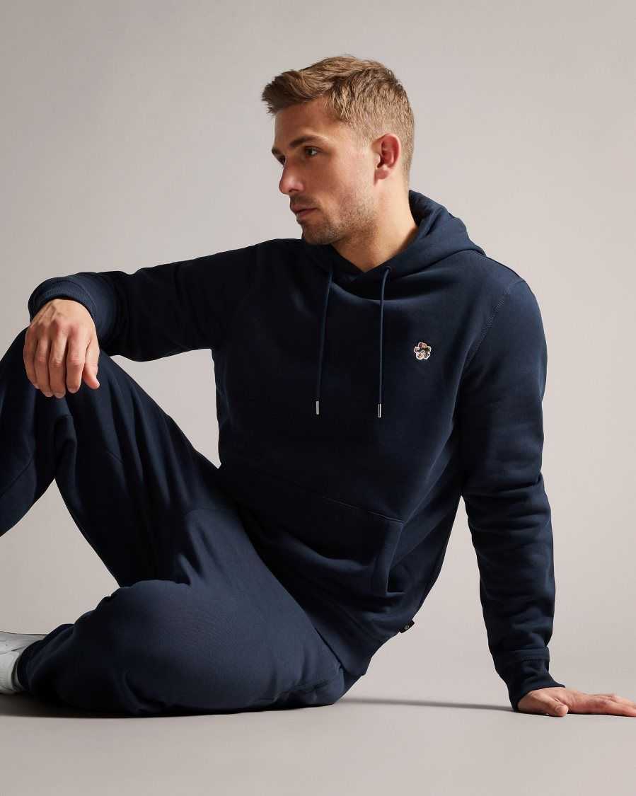 Ted Baker Hendon Hooded Sweatshirt Navy | 26935-DICS