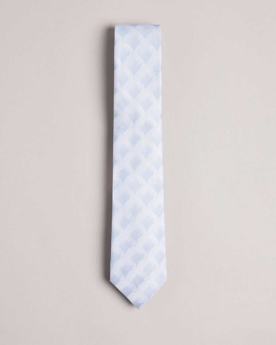 Ted Baker Herro Fan Jacquard Tie Blue | 26374-AFOU