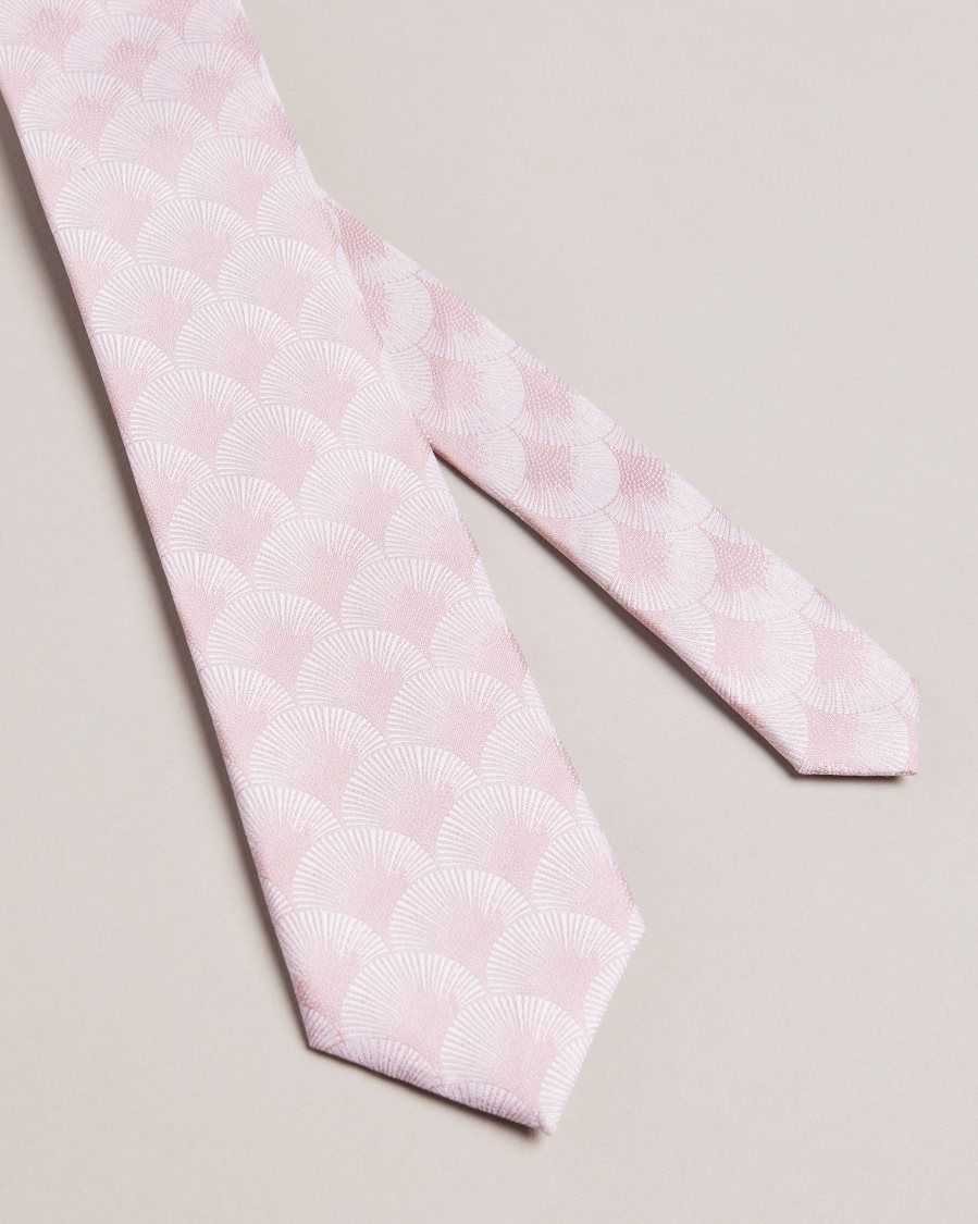 Ted Baker Herro Fan Jacquard Tie Dusky Pink | 59720-UJVG