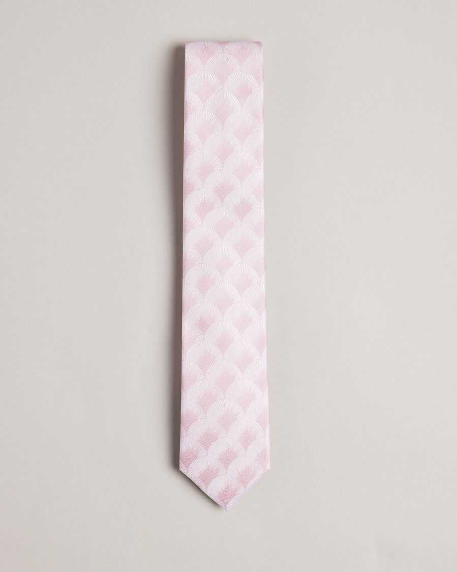 Ted Baker Herro Fan Jacquard Tie Dusky Pink | 59720-UJVG