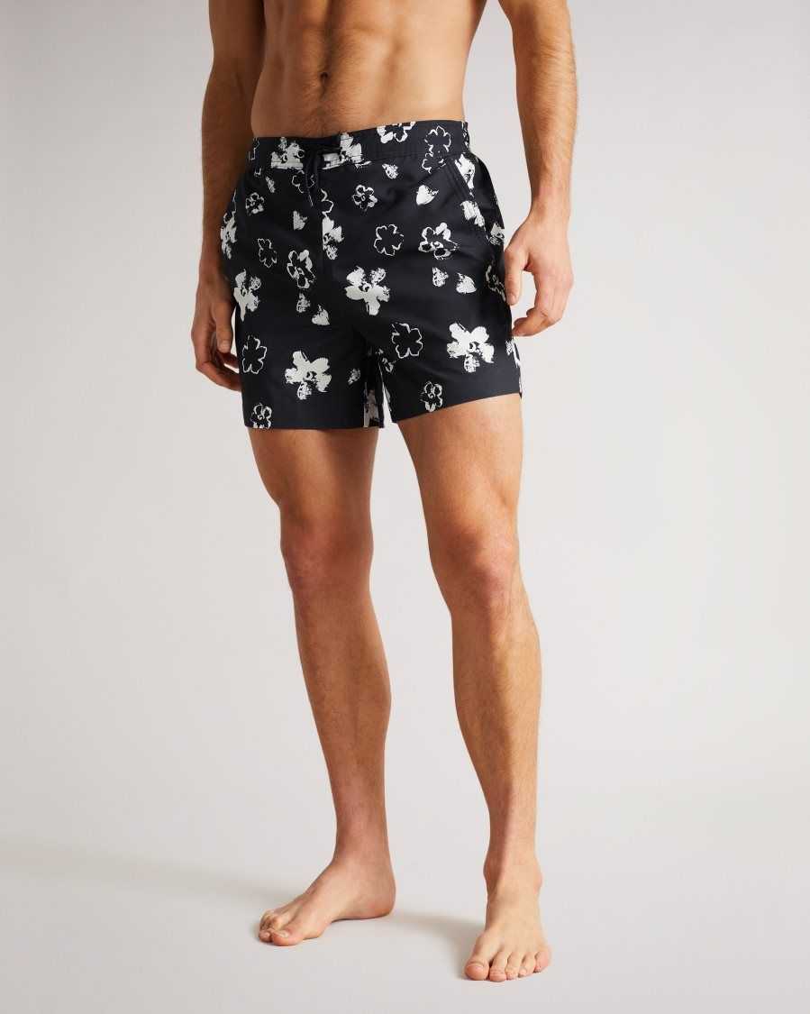 Ted Baker Hertfod Floral Swim Shorts Dark Navy | 35092-TGPX