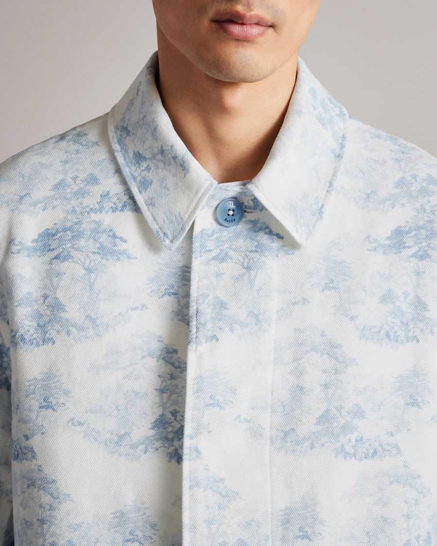 Ted Baker Horden Printed Mac Light Blue | 68214-VGNW