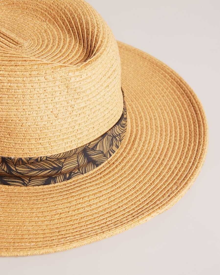 Ted Baker Hurrca Straw Hat Natural | 91645-ZYIU