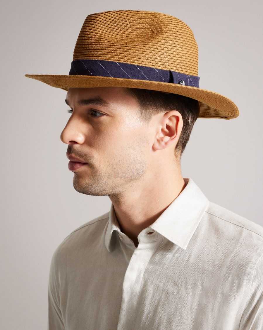 Ted Baker Hurrca Straw Hat Tan | 36578-VWEM