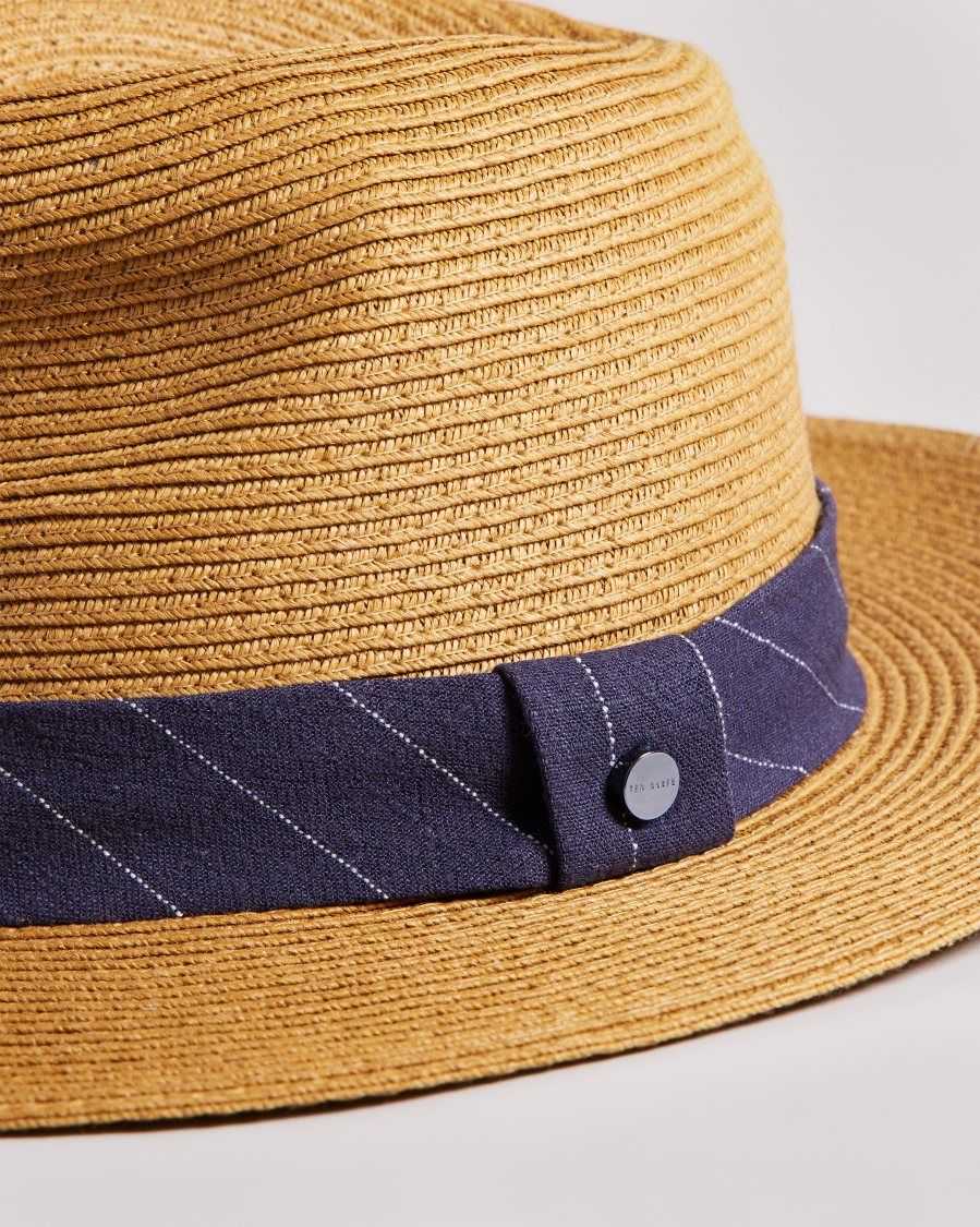 Ted Baker Hurrca Straw Hat Tan | 36578-VWEM