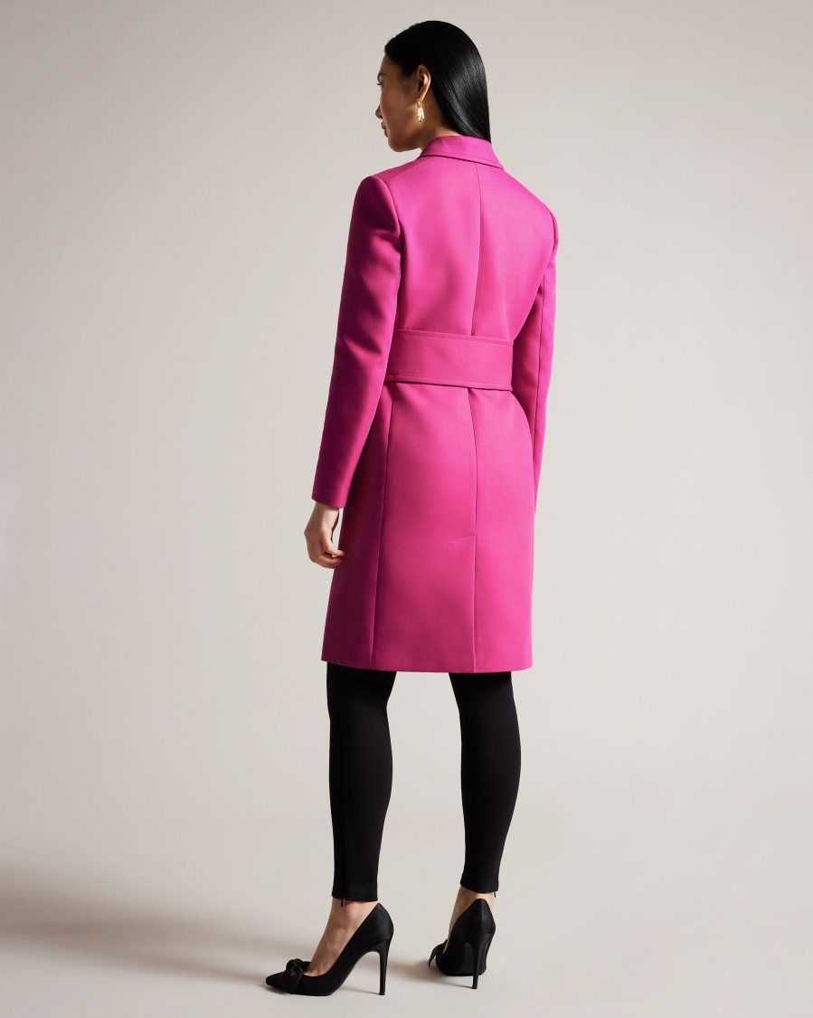 Ted Baker Isolde Belted Midi Trench Coat Bright Purple | 10723-LFNA