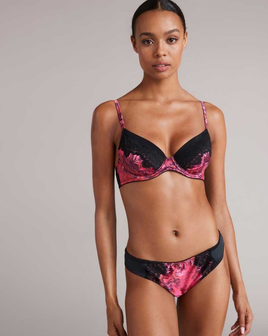 Ted Baker Jaene Floral Unpadded Bra Pink | 79408-JUXG