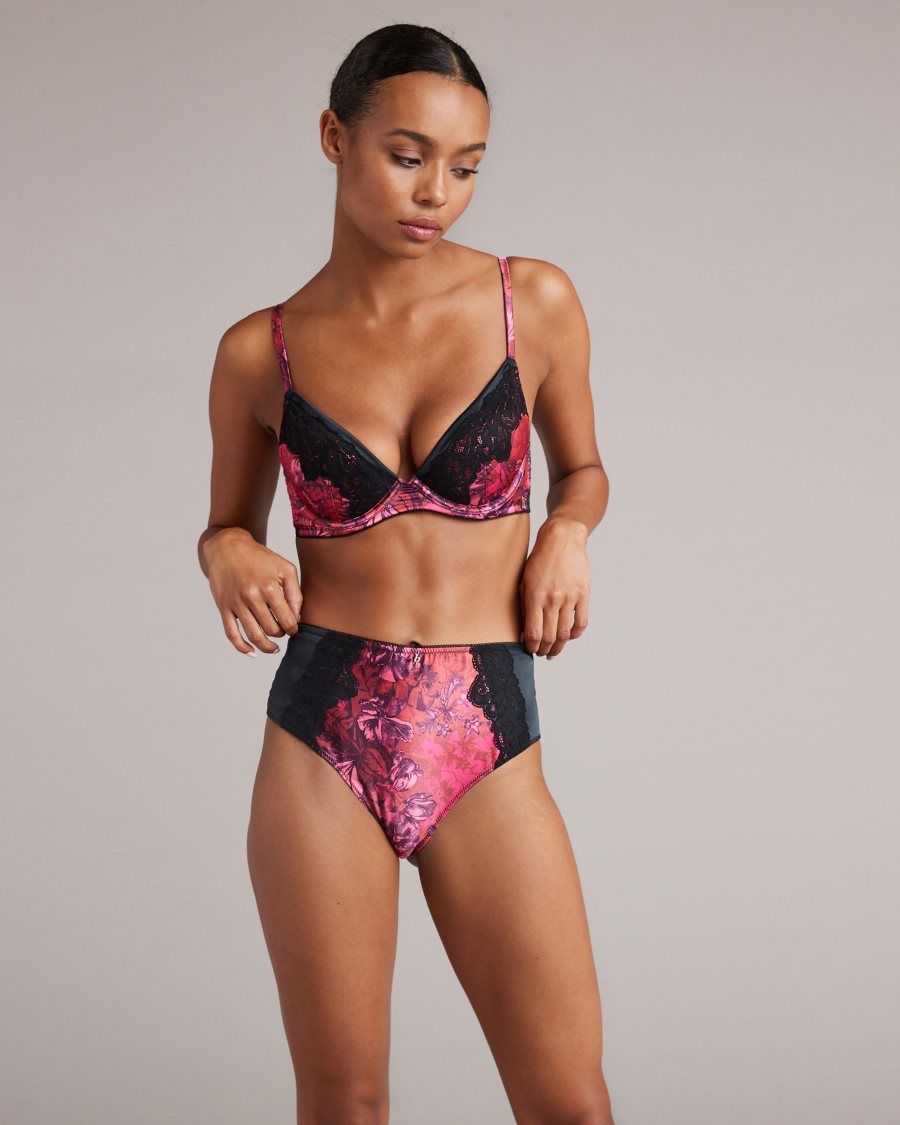 Ted Baker Janene Floral Underwired Bra Pink | 57284-NFLC