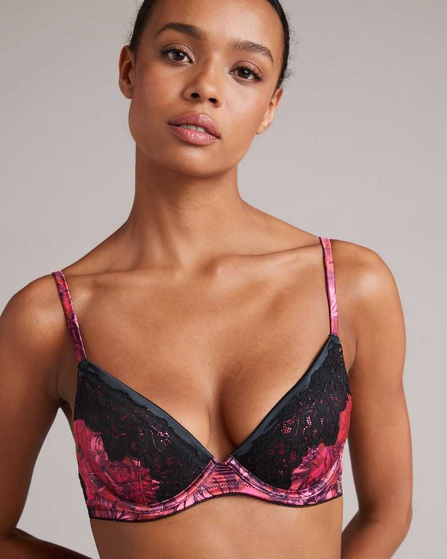 Ted Baker Janene Floral Underwired Bra Pink | 57284-NFLC