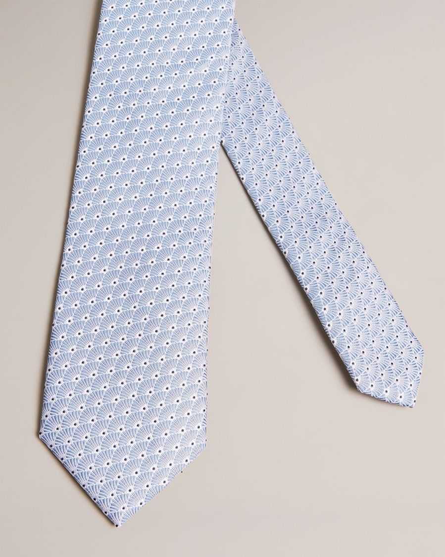 Ted Baker Jaques Mini Fan Jacquard Tie Blue | 27614-EJCG