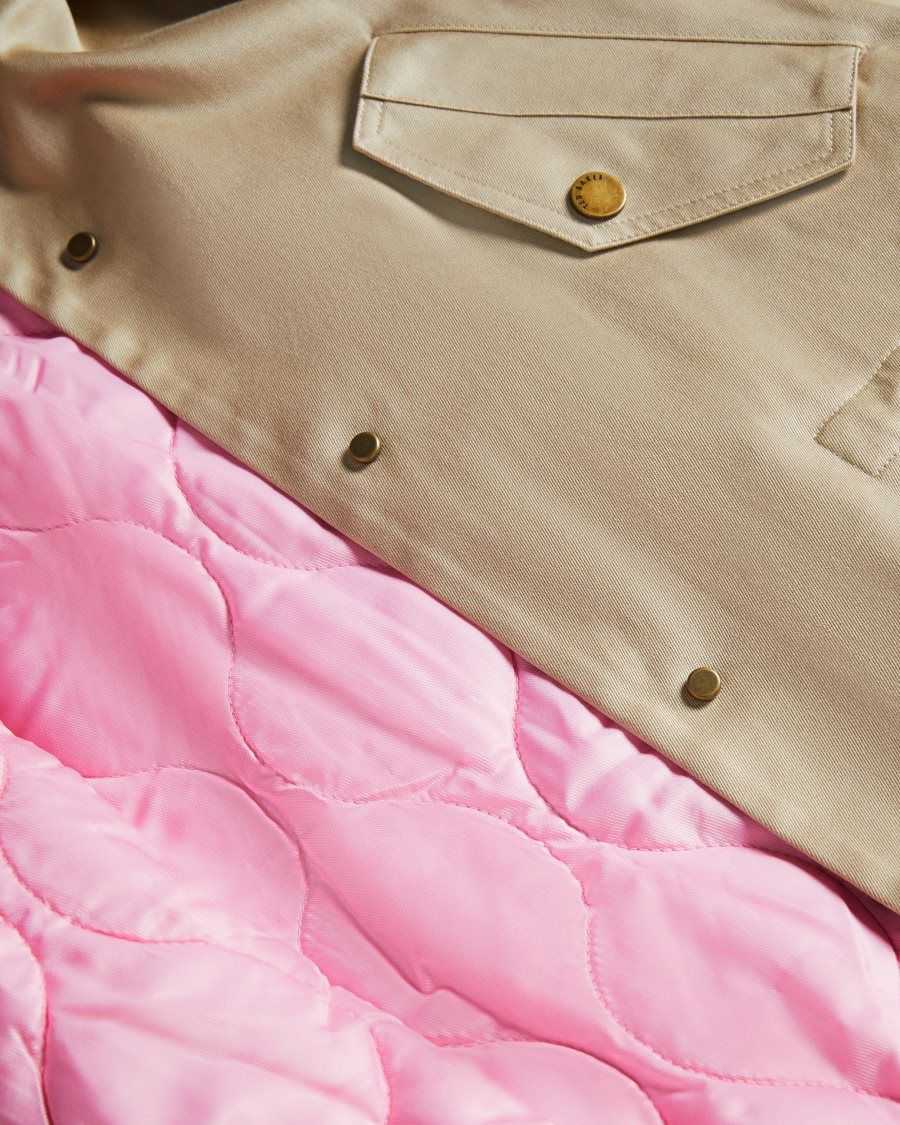 Ted Baker Jjojo Cotton Twill Mac With Detachable Lining Light Brown | 24178-HTMA