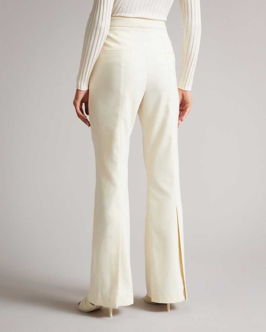 Ted Baker Joannit Wide leg trousers with half-slits Ivory | 07364-RKJE