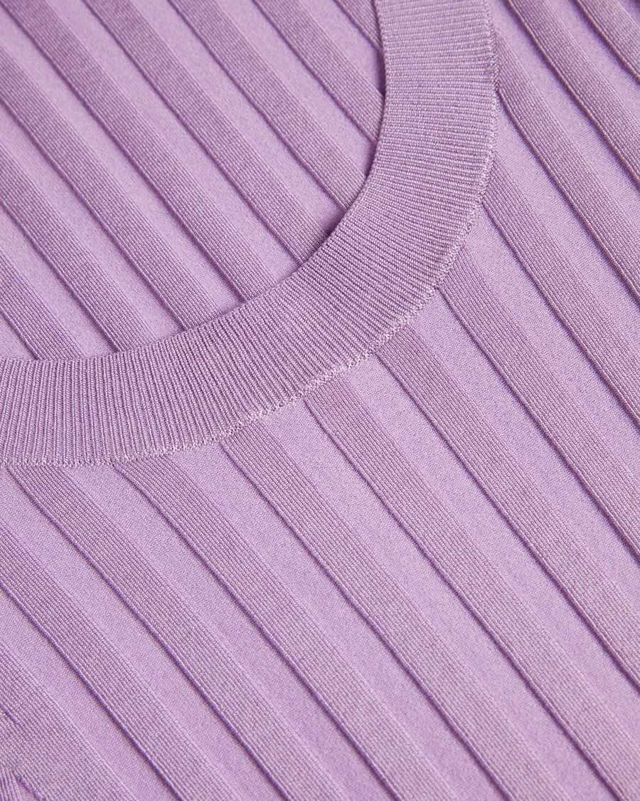 Ted Baker Jolia Rib Engineered Knit Top Lilac | 39728-MZQN