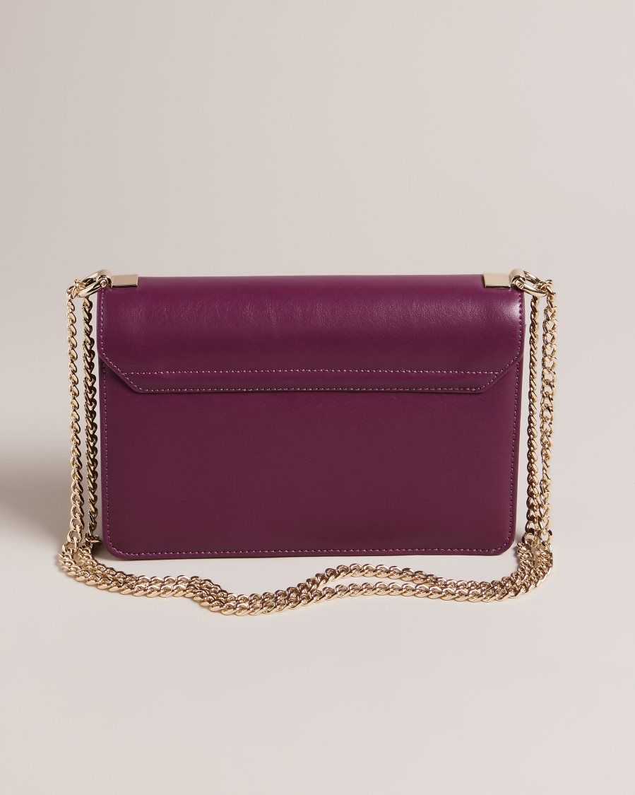 Ted Baker Jorjey Flower Eyelet Crossbody Bag Oxblood | 23487-YPTF