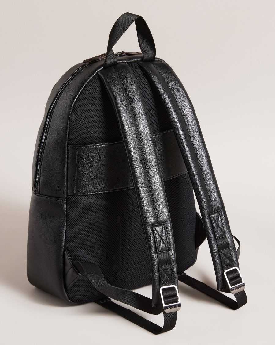 Ted Baker Joss Faux Leather Backpack Black | 06812-DZQY