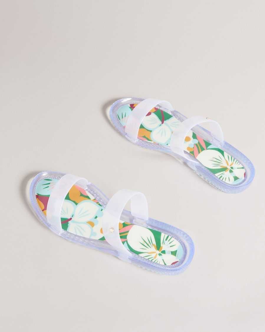 Ted Baker Juleeyy Sunburst Two Strap Jelly Flip Flop Emerald | 05362-XECZ