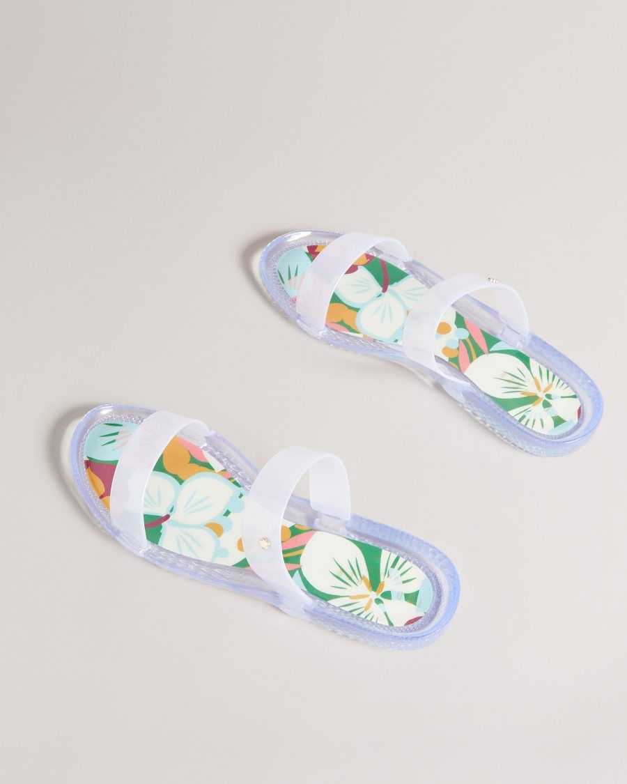 Ted Baker Juleeyy Sunburst Two Strap Jelly Flip Flop Emerald | 68972-CRDN