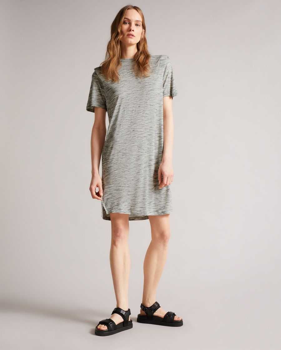 Ted Baker Julina T Shirt Dress With Shoulder Detail White | 47109-YPTG