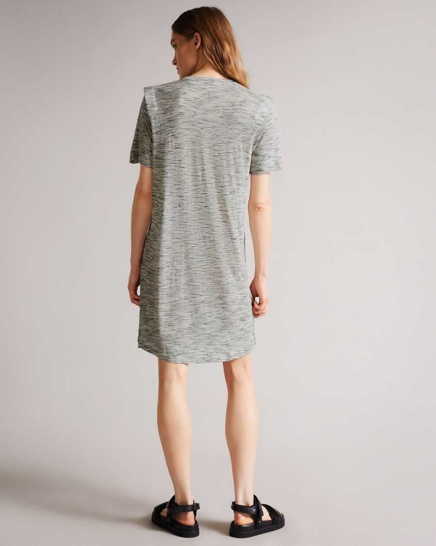 Ted Baker Julina T Shirt Dress With Shoulder Detail White | 47109-YPTG