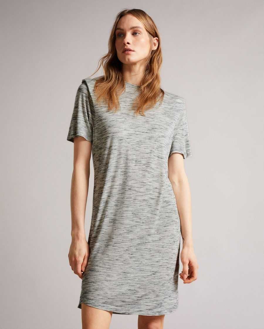 Ted Baker Julina T Shirt Dress With Shoulder Detail White | 47109-YPTG