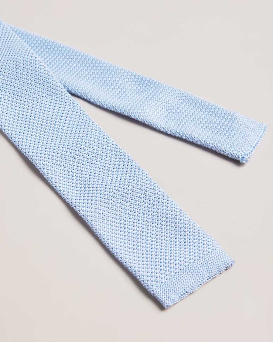 Ted Baker Kallino Knitted Tie Light Blue | 04236-NDOJ