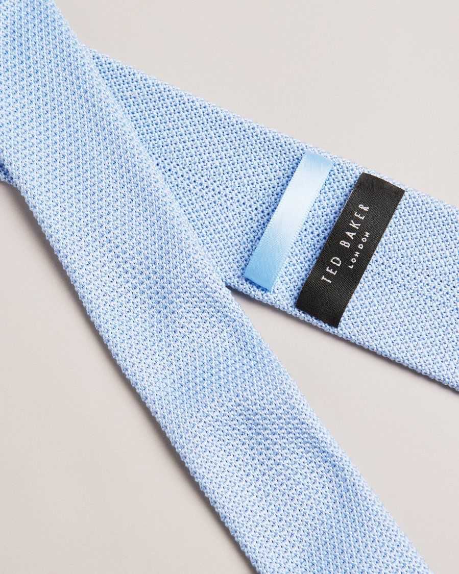 Ted Baker Kallino Knitted Tie Light Blue | 04236-NDOJ