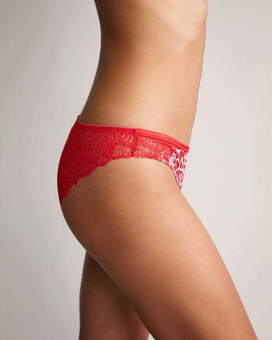 Ted Baker Katyyi Heart Printed Brief Red | 04372-NIOC