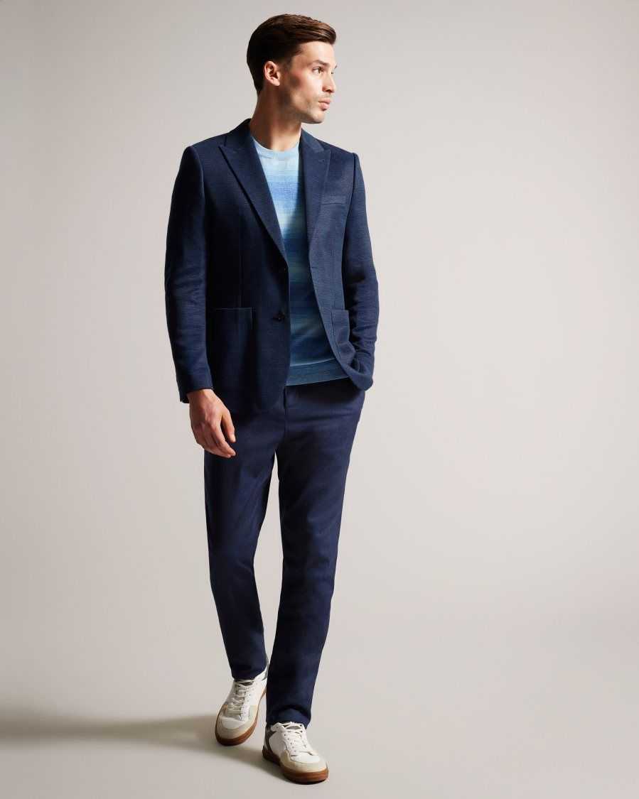 Ted Baker Keanuj Slim Fit Jersey Blazer Navy | 96587-TCYU