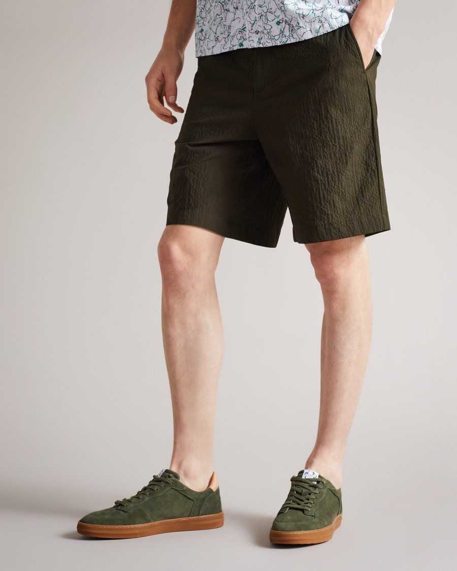 Ted Baker Keelby Seersucker Short Khaki | 62045-VWZB