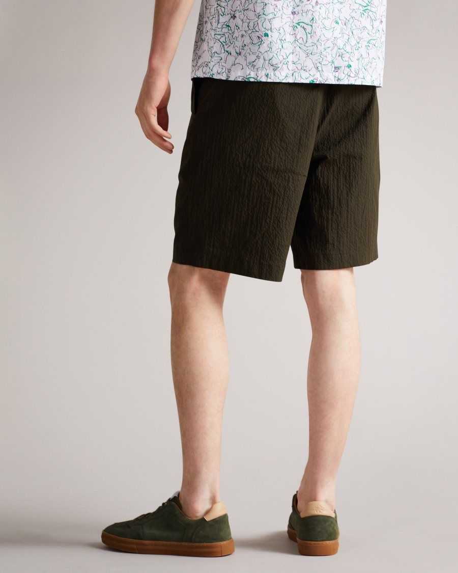 Ted Baker Keelby Seersucker Short Khaki | 62045-VWZB