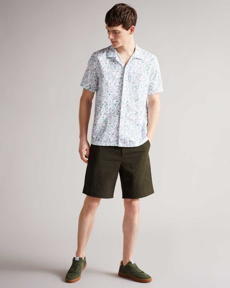 Ted Baker Keelby Seersucker Short Khaki | 62045-VWZB