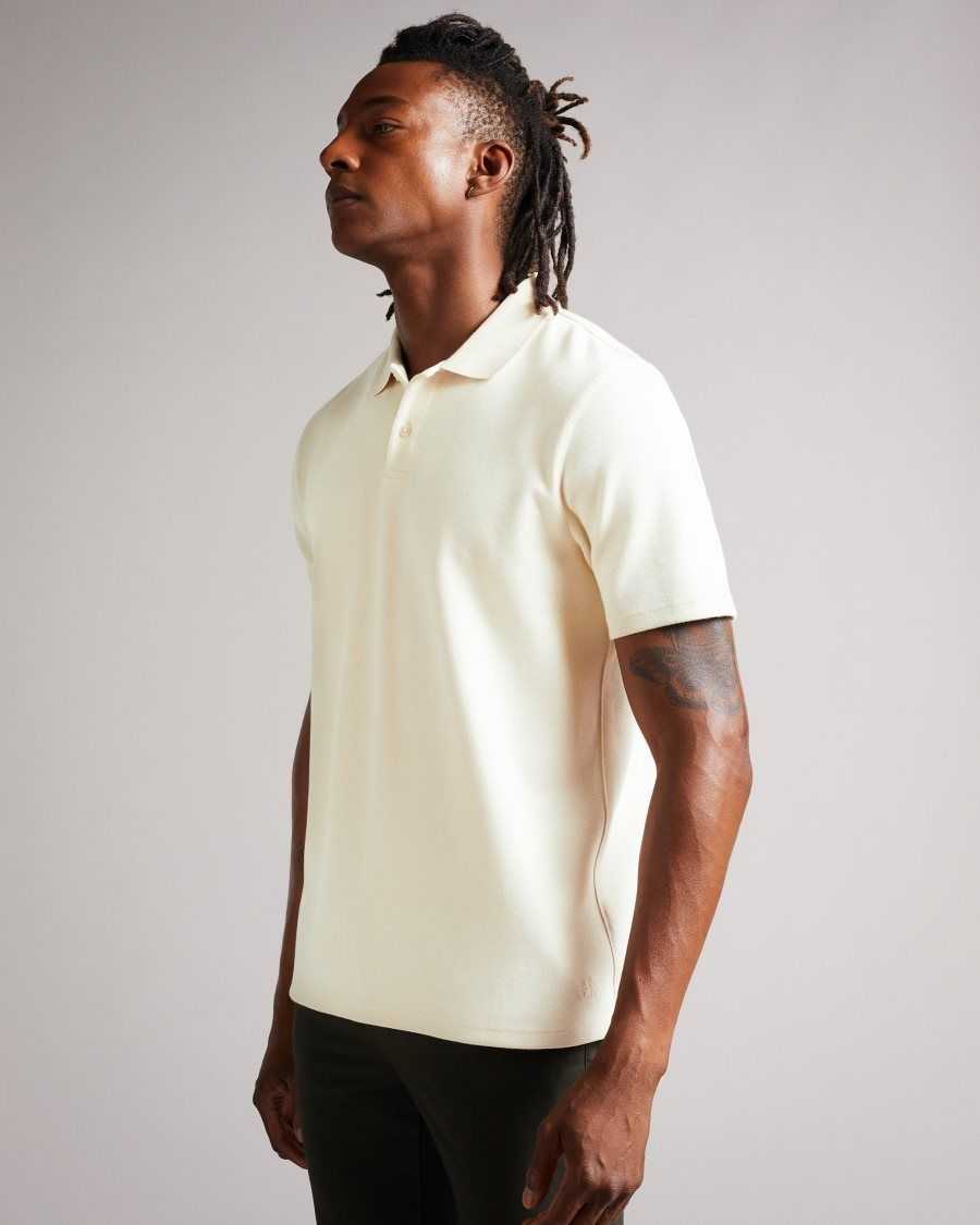 Ted Baker Kelty SS heavy twill Polo Shirt Natural | 29058-BOXE