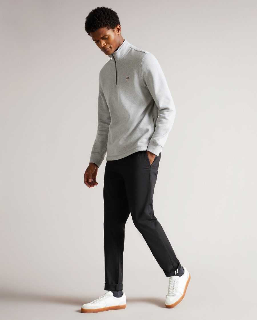 Ted Baker Kilbrn High Neck Sweatshirt Light Grey | 75184-JRUZ