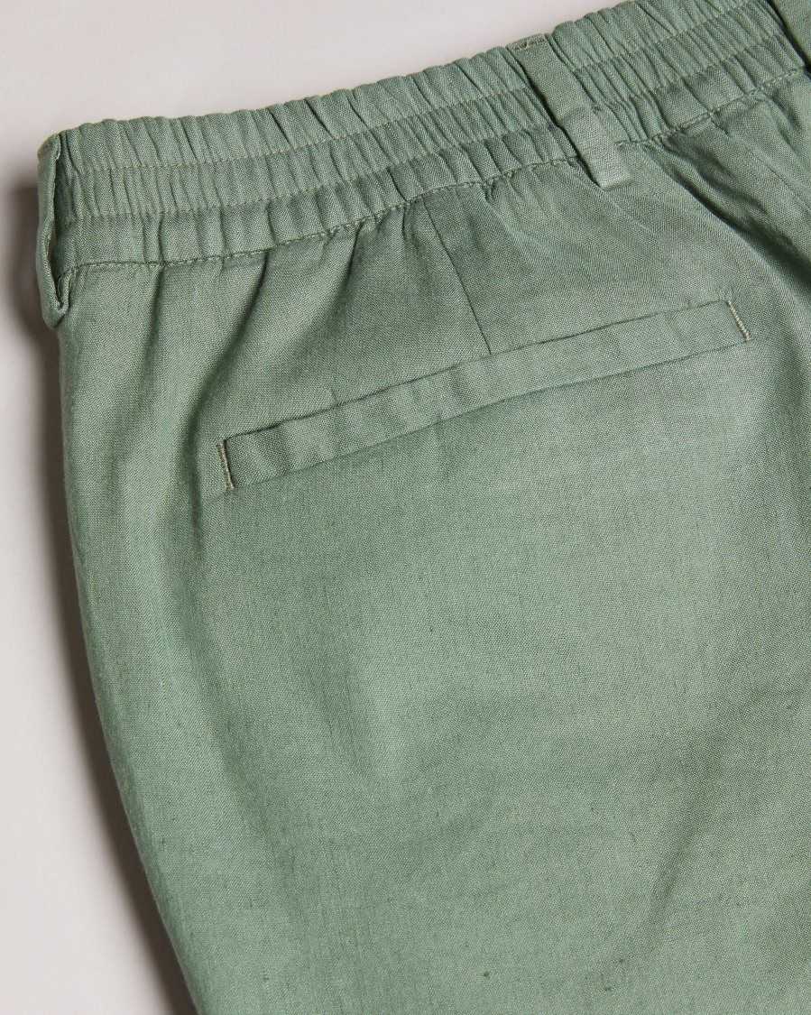 Ted Baker Kimmel Linen Blend Elasticated Trousers Light Green | 83051-FPUY