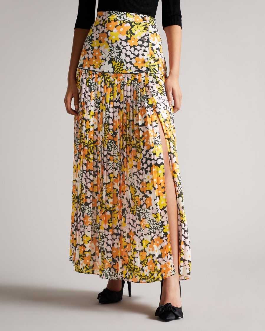 Ted Baker Klemmy Dropped Waist Maxi Skirt Black | 85012-QJRX