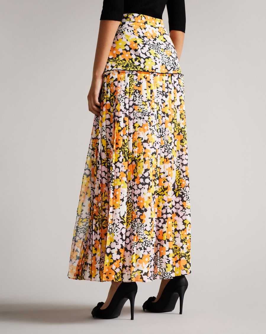 Ted Baker Klemmy Dropped Waist Maxi Skirt Black | 85012-QJRX