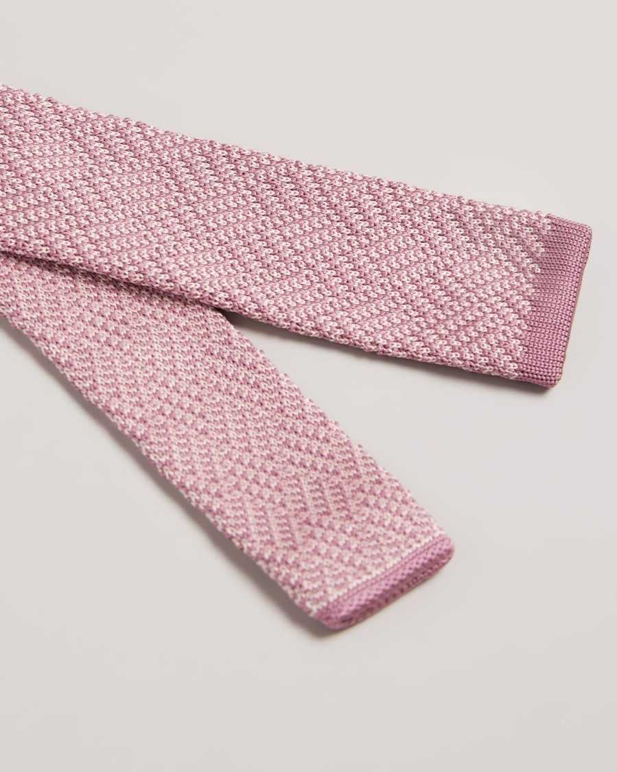 Ted Baker Knitex Knitted Tie Dusky Pink | 70162-TIQZ