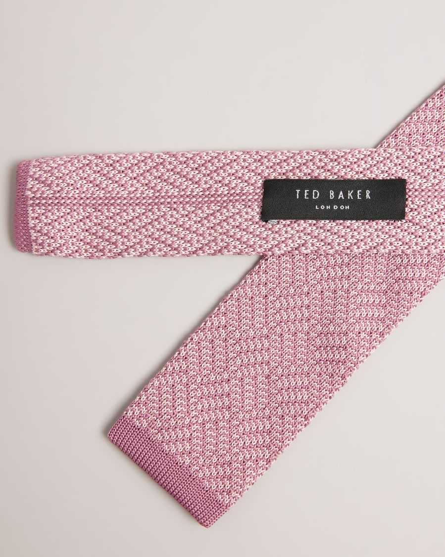 Ted Baker Knitex Knitted Tie Dusky Pink | 70162-TIQZ