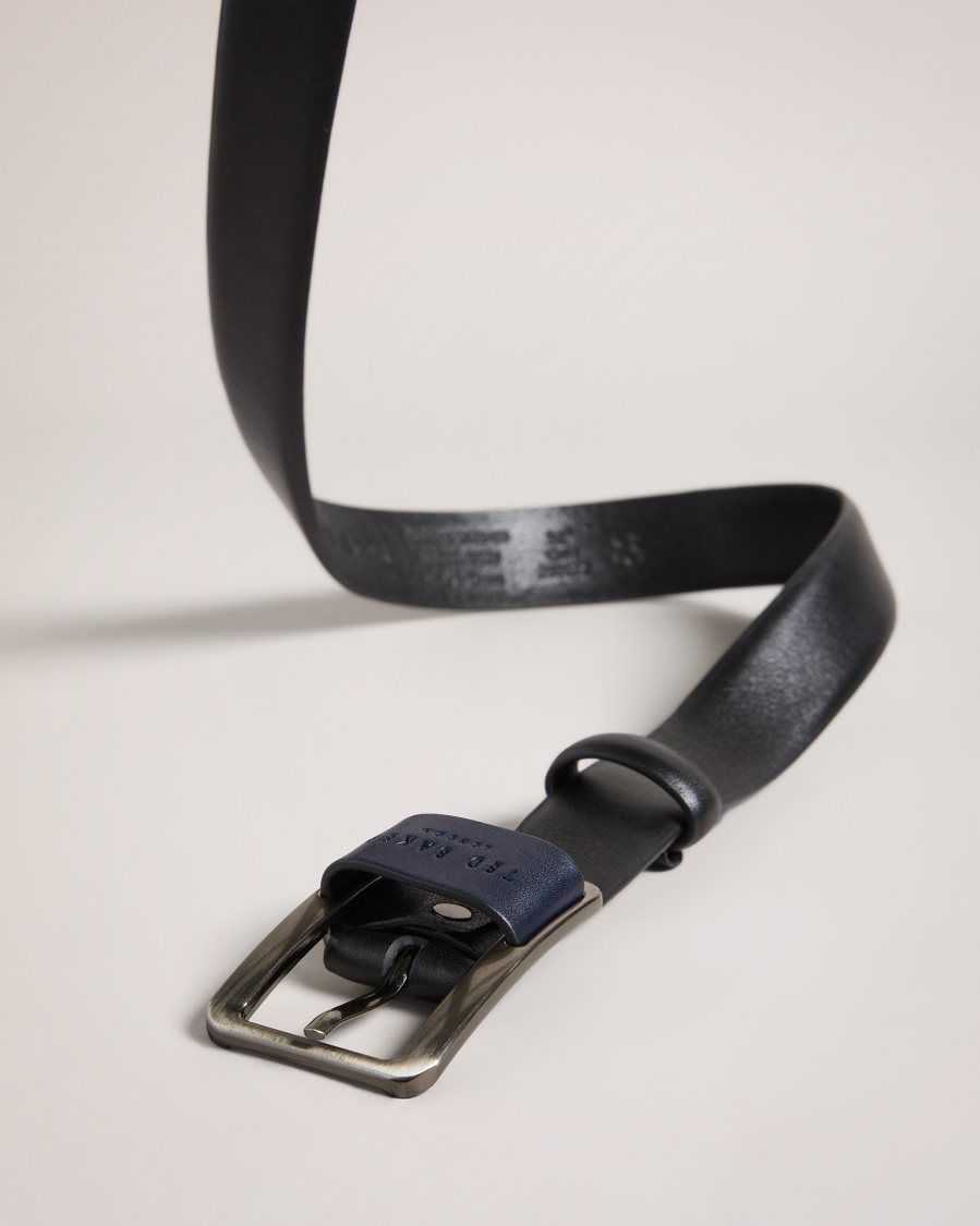 Ted Baker Koen Centre Bar Buckle Belt Black | 72519-VUAY