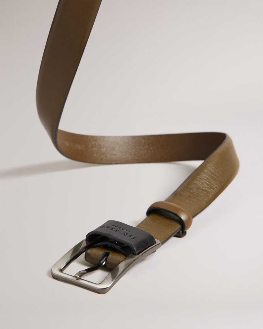 Ted Baker Koen Centre Bar Buckle Belt Brown | 18459-KPZY