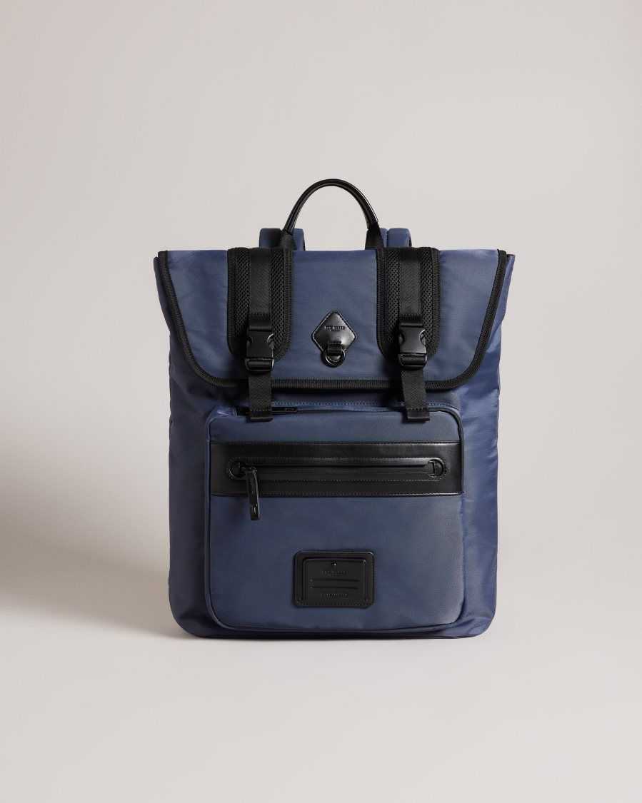 Ted Baker Komute Nylon Backpack Navy | 57849-GKTX