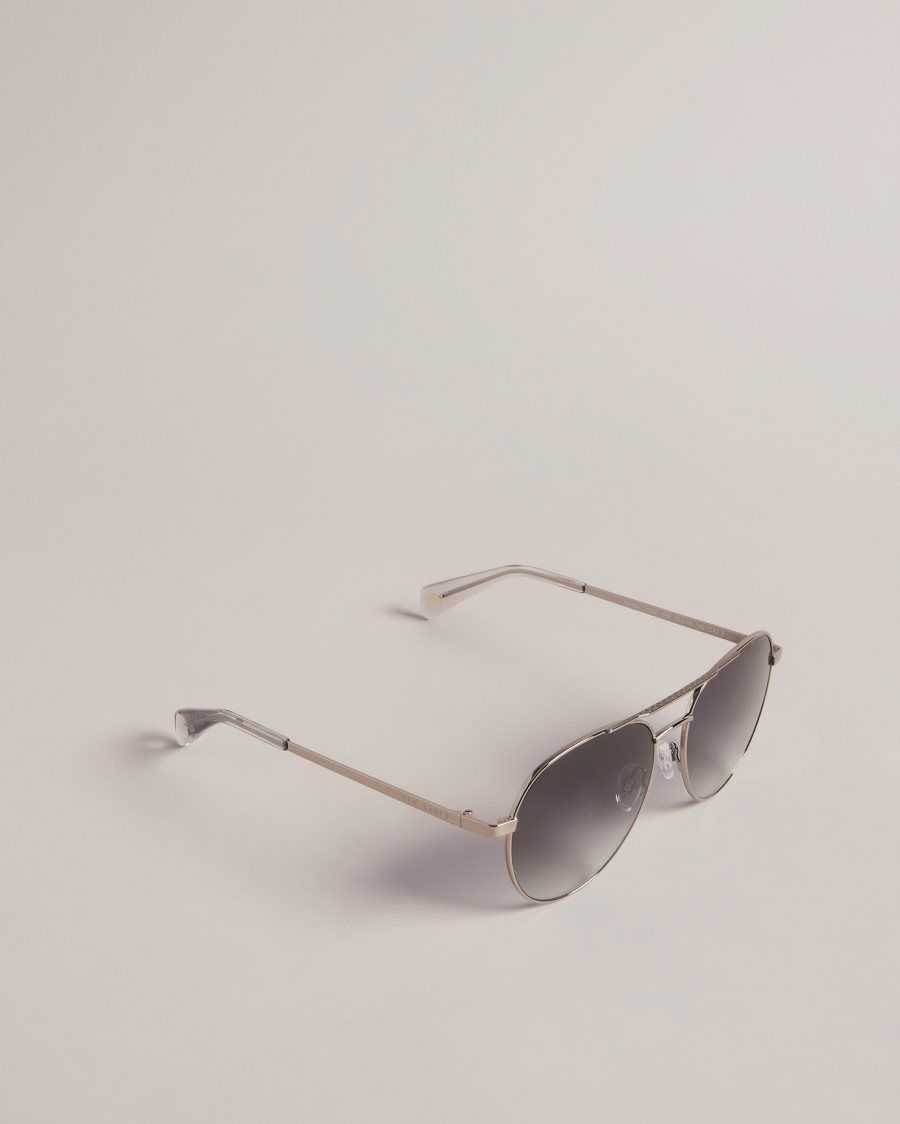 Ted Baker Konraad Metal Aviator Sunglasses Gunmetal | 76312-ZAUS